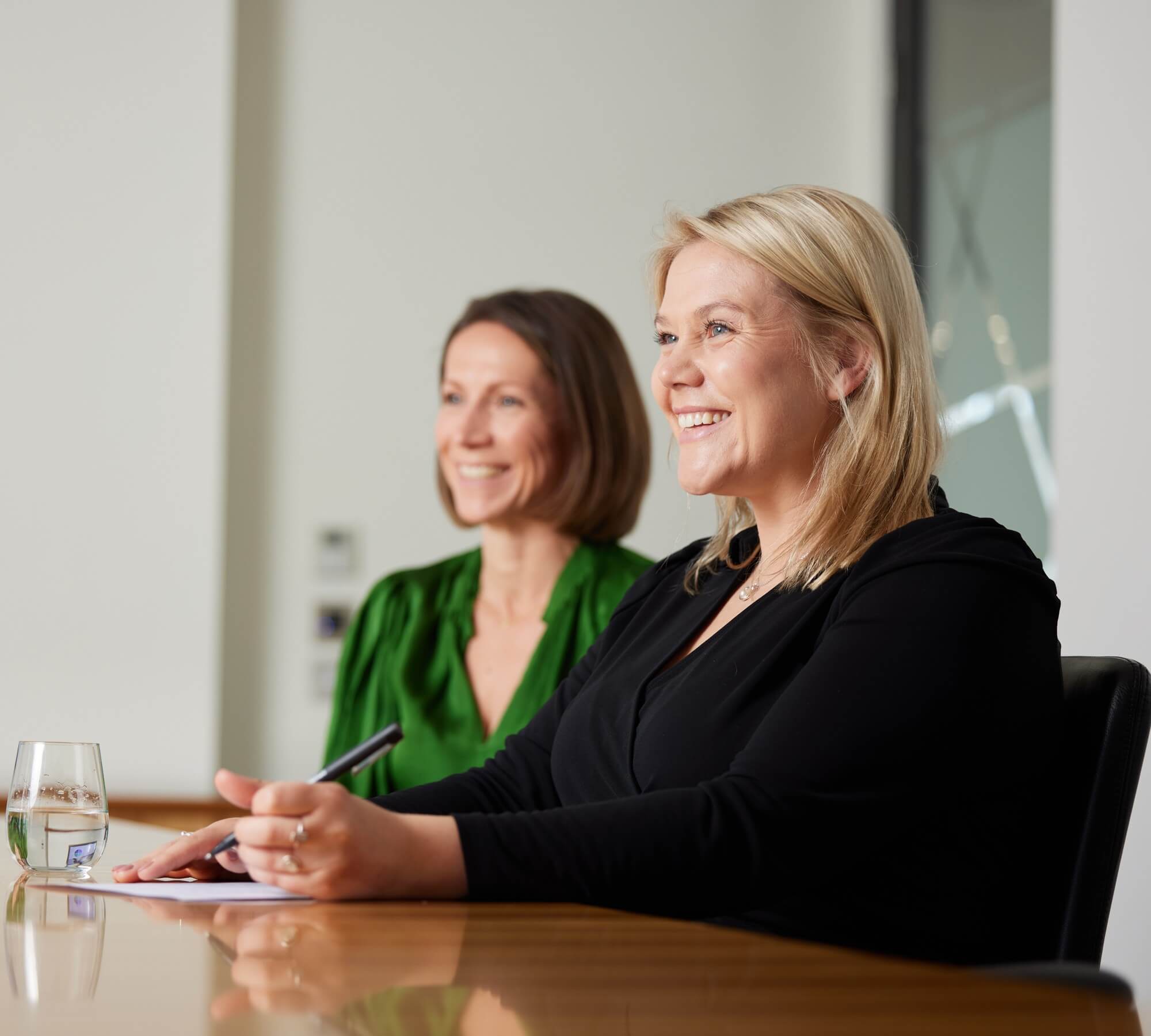 Wind turbines at sunset