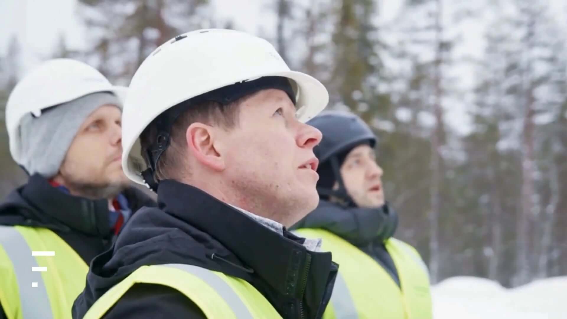 Wind turbines at sunset